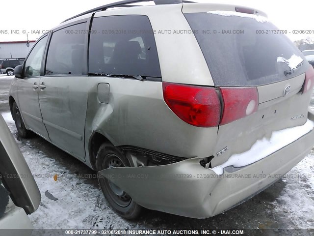 5TDZK23C38S224892 - 2008 TOYOTA SIENNA CE/LE BEIGE photo 3