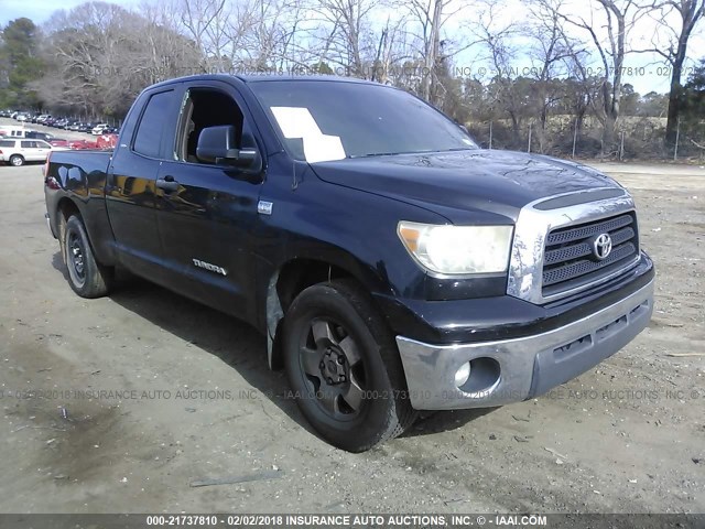 5TFRT54147X012233 - 2007 TOYOTA TUNDRA DOUBLE CAB SR5 BLACK photo 1