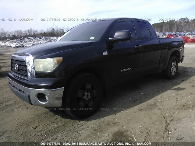 5TFRT54147X012233 - 2007 TOYOTA TUNDRA DOUBLE CAB SR5 BLACK photo 2
