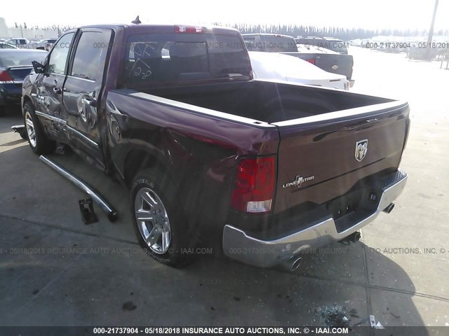 1C6RR6LT3HS684202 - 2017 RAM 1500 SLT MAROON photo 3