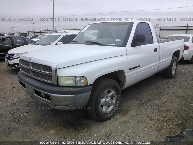 1B7HC16Y31S334462 - 2001 DODGE RAM 1500 WHITE photo 2