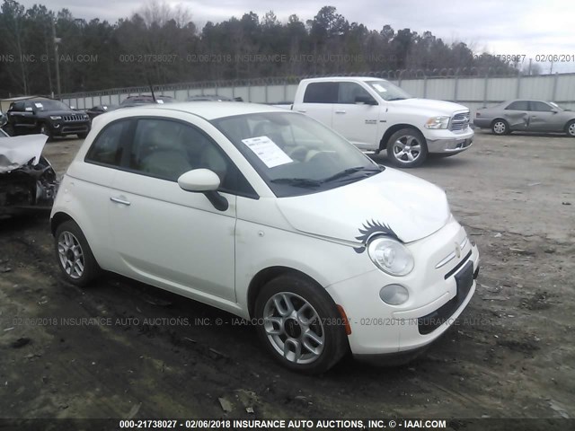 3C3CFFAR6DT688899 - 2013 FIAT 500 POP WHITE photo 1