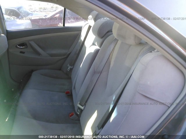 4T1BE46K68U198349 - 2008 TOYOTA CAMRY CE/LE/XLE/SE GRAY photo 8