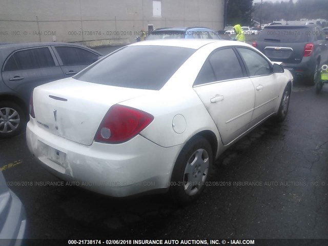 1G2ZF55B664271857 - 2006 PONTIAC G6 SE WHITE photo 4