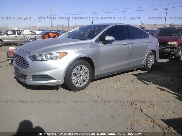 3FA6P0G73DR324354 - 2013 FORD FUSION S SILVER photo 2