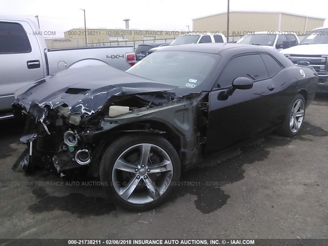 2C3CDZAT2FH701212 - 2015 DODGE CHALLENGER SXT BLACK photo 2