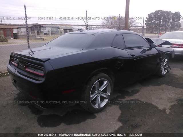 2C3CDZAT2FH701212 - 2015 DODGE CHALLENGER SXT BLACK photo 4