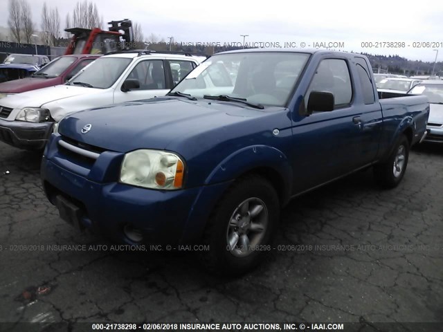1N6DD26S62C310257 - 2002 NISSAN FRONTIER KING CAB XE BLUE photo 2