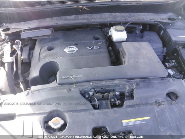 5N1AR2MN1EC649738 - 2014 NISSAN PATHFINDER S/SV/SL/PLATINUM GRAY photo 10