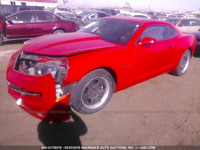 2G1FA1E37C9194092 - 2012 CHEVROLET CAMARO LS RED photo 2