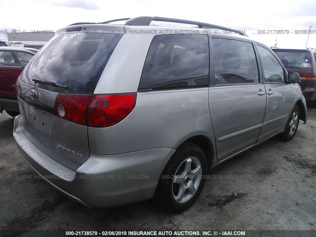 5TDZA23C66S497406 - 2006 TOYOTA SIENNA CE/LE SILVER photo 4