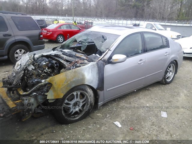 1N4BA41E84C905068 - 2004 NISSAN MAXIMA SE/SL GRAY photo 2