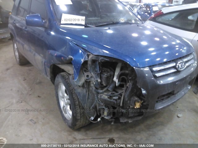 KNDJE723987466292 - 2008 KIA SPORTAGE EX/LX BLUE photo 6