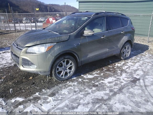 1FMCU9HX1DUB79456 - 2013 FORD ESCAPE SEL GREEN photo 2