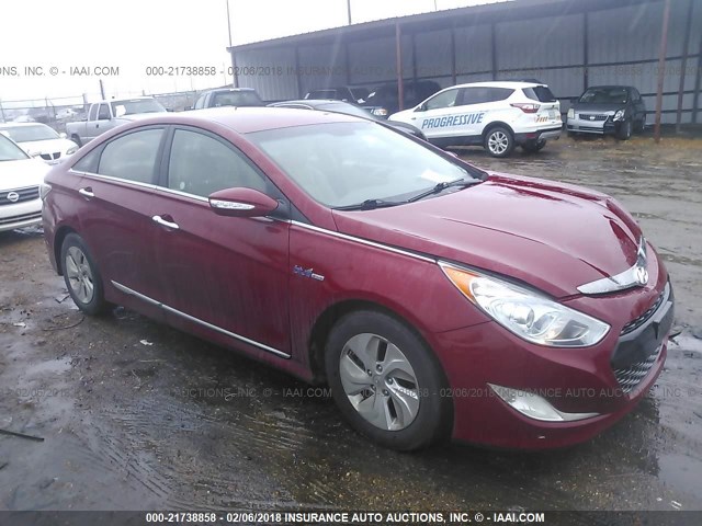 KMHEC4A48DA064630 - 2013 HYUNDAI SONATA HYBRID RED photo 1