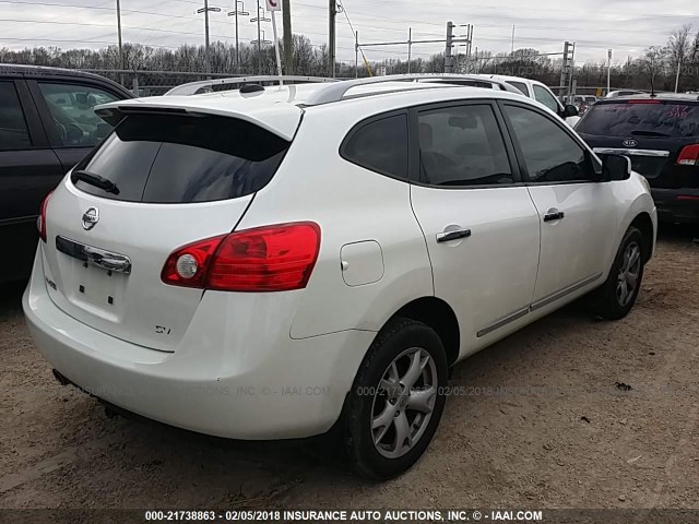 JN8AS5MT9BW178168 - 2011 NISSAN ROGUE S/SV/KROM WHITE photo 4