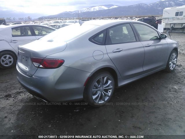 1C3CCCDG9GN114724 - 2016 CHRYSLER 200 S GRAY photo 4