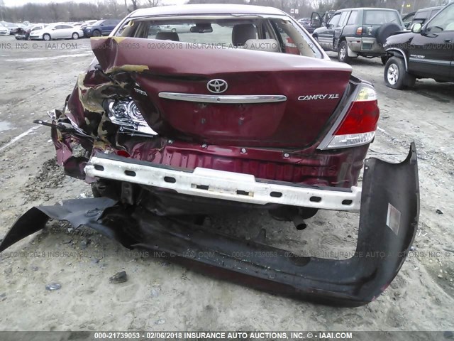 4T1BE30K76U129427 - 2006 TOYOTA CAMRY LE/XLE/SE RED photo 6
