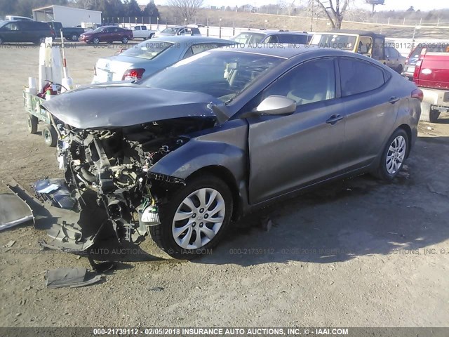 5NPDH4AE7CH079296 - 2012 HYUNDAI ELANTRA GLS/LIMITED GRAY photo 2