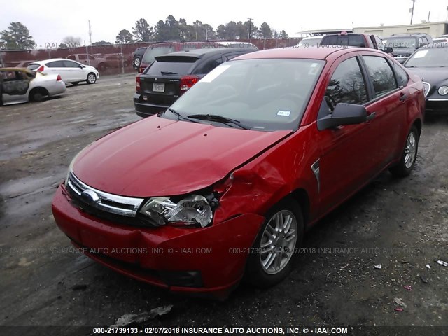 1FAHP35N78W265047 - 2008 FORD FOCUS SE/SEL/SES RED photo 2