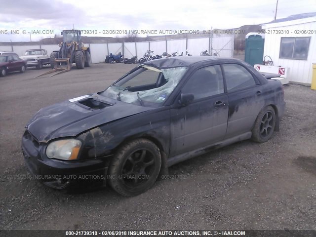 JF1GD29604G514469 - 2004 SUBARU IMPREZA WRX BLACK photo 2