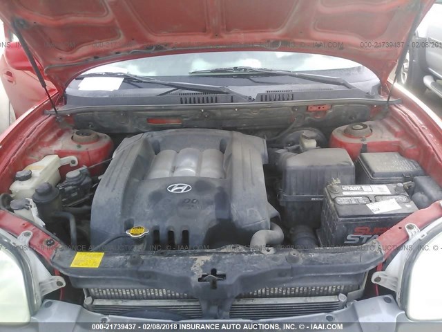 KM8SC73D53U472694 - 2003 HYUNDAI SANTA FE GLS/LX RED photo 10