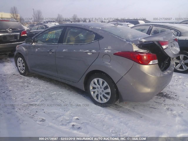 5NPDH4AE3CH139395 - 2012 HYUNDAI ELANTRA GLS/LIMITED TAN photo 3