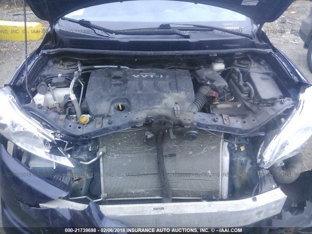 2T1KU4EE2AC255037 - 2010 TOYOTA COROLLA MATRIX  BLUE photo 10