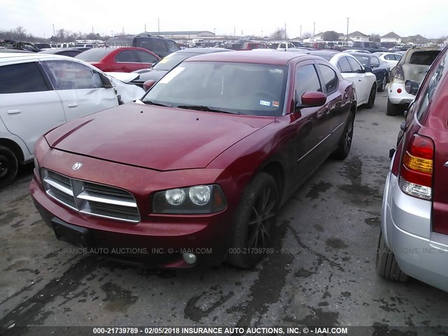 2B3CA3CV8AH251866 - 2010 DODGE CHARGER SXT MAROON photo 2