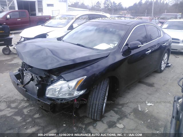 1N4AA5AP2CC854670 - 2012 NISSAN MAXIMA S/SV BLACK photo 2