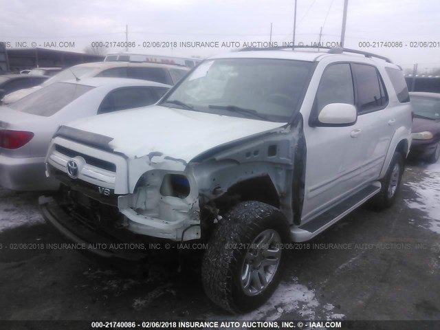 5TDBT48A56S262767 - 2006 TOYOTA SEQUOIA LIMITED WHITE photo 2