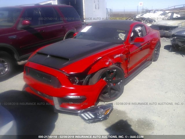 1FA6P8CF0G5252869 - 2016 FORD MUSTANG GT RED photo 2