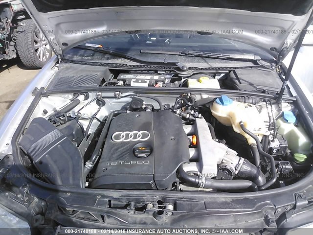 WAULC68E04A227483 - 2004 AUDI A4 1.8T QUATTRO SILVER photo 10