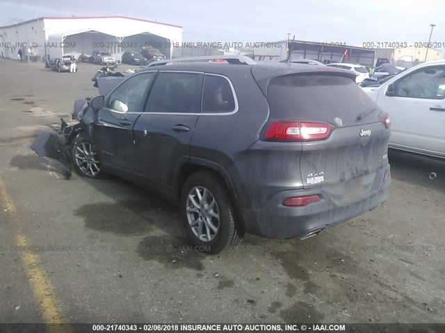 1C4PJMCS2GW142647 - 2016 JEEP CHEROKEE LATITUDE GRAY photo 3