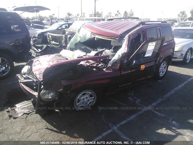 1C4NJPBB9ED862675 - 2014 JEEP PATRIOT SPORT RED photo 2