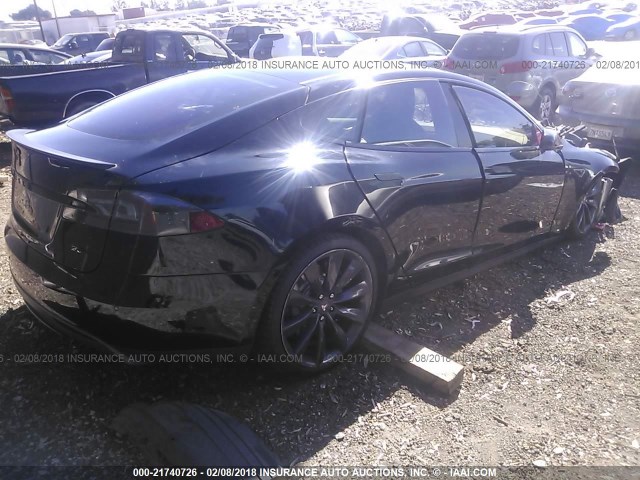 5YJSA1H13EFP59632 - 2014 TESLA MODEL S Սև լուսանկար 4