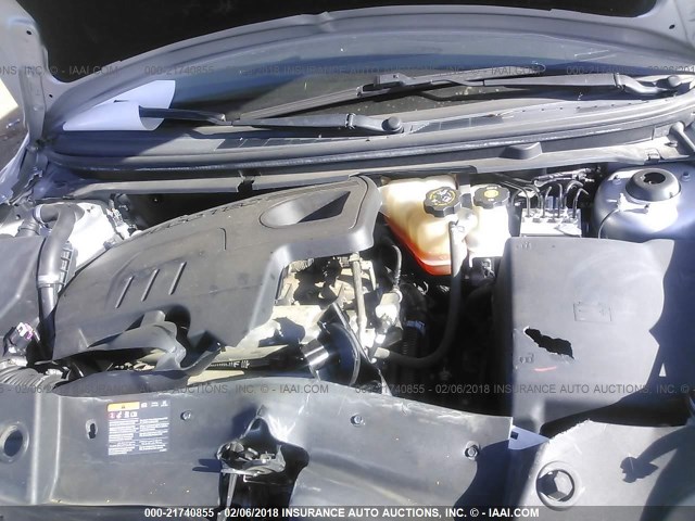 1G1ZC5E05CF256178 - 2012 CHEVROLET MALIBU 1LT ვერცხლისფერი ფოტო 10