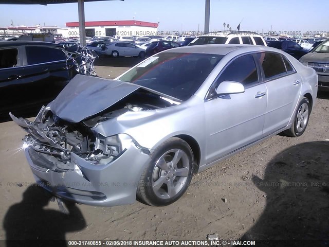 1G1ZC5E05CF256178 - 2012 CHEVROLET MALIBU 1LT ვერცხლისფერი ფოტო 2