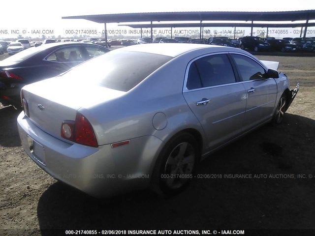 1G1ZC5E05CF256178 - 2012 CHEVROLET MALIBU 1LT ვერცხლისფერი ფოტო 4