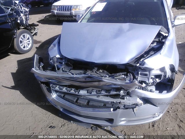 1G1ZC5E05CF256178 - 2012 CHEVROLET MALIBU 1LT ვერცხლისფერი ფოტო 6