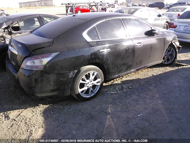 1N4AA5AP4CC829821 - 2012 NISSAN MAXIMA S/SV BLACK photo 4