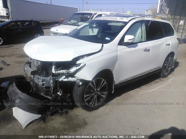 5N1DR2MN5HC633866 - 2017 NISSAN PATHFINDER S/SV/SL/PLATINUM WHITE photo 2