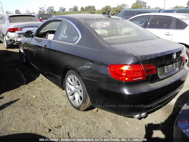 WBAKE5C5XBE573635 - 2011 BMW 328 I SULEV BLACK photo 3