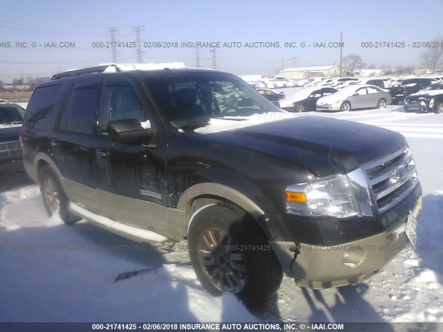 1FMFU18547LA11186 - 2007 FORD EXPEDITION EDDIE BAUER BLACK photo 1