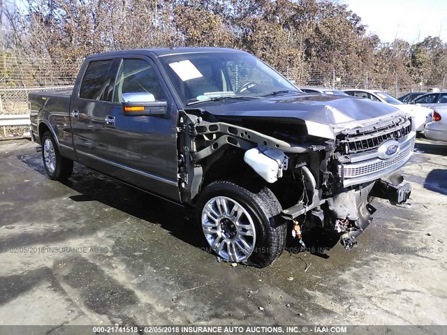 1FTPW14V99FA89554 - 2009 FORD F150 SUPERCREW GRAY photo 1