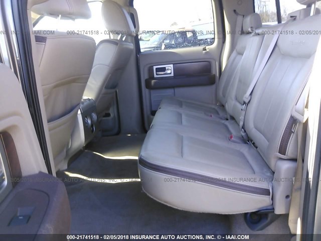 1FTPW14V99FA89554 - 2009 FORD F150 SUPERCREW GRAY photo 8