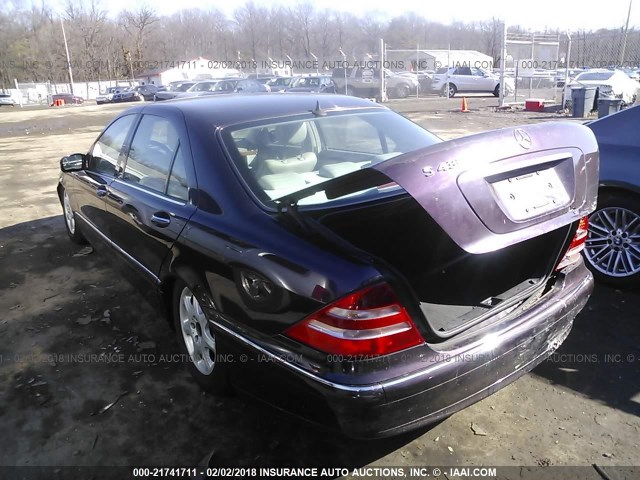 WDBNG70JXYA071262 - 2000 MERCEDES-BENZ S 430 BURGUNDY photo 3