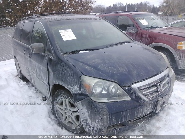 5FNRL38657B099340 - 2007 HONDA ODYSSEY EXL მუქი ლურჯი ფოტო 1