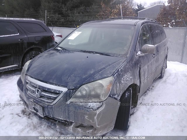 5FNRL38657B099340 - 2007 HONDA ODYSSEY EXL მუქი ლურჯი ფოტო 2