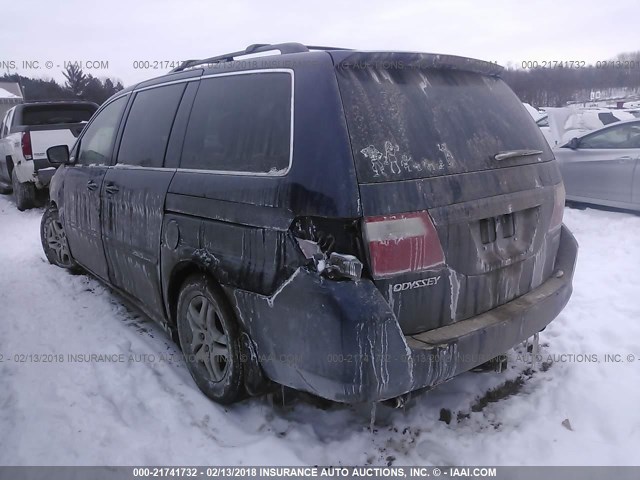 5FNRL38657B099340 - 2007 HONDA ODYSSEY EXL Dark Blue photo 3